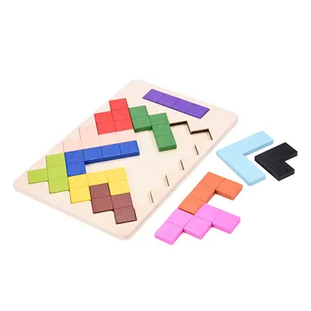 

Wooden Tangram/Jigsaw Board Puzzle Board Toy Intelligent Password Toy Baby Kid's Educational Learning Toy for Gift