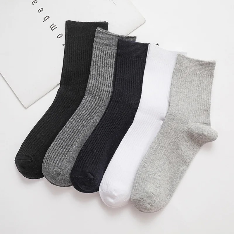 

Men Socks Warm Pure Color Men's Socks Cotton Breathable 5pair/lot