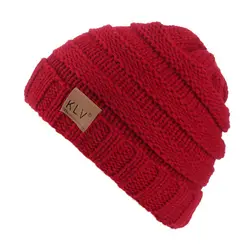 Модные теплые мягкие эластичные вязаные шапки-бини для маленьких мальчиков и девочек, зимние уличные шапки для малышей