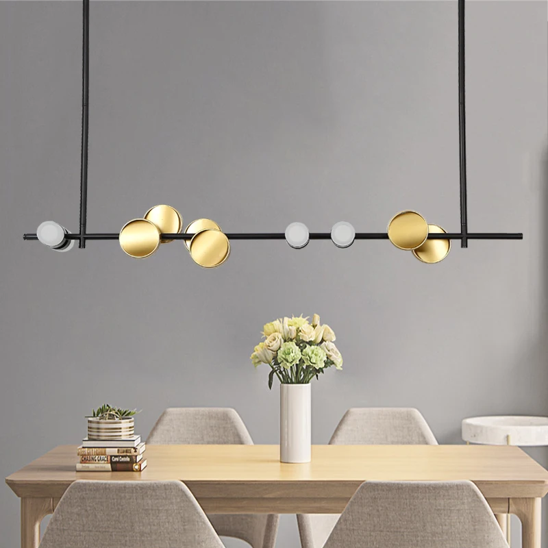 

Nordic Luxury Pendant Lights Strip Front Desk Office Art Lighting Designer Creative Personality Bar Pendant lamp