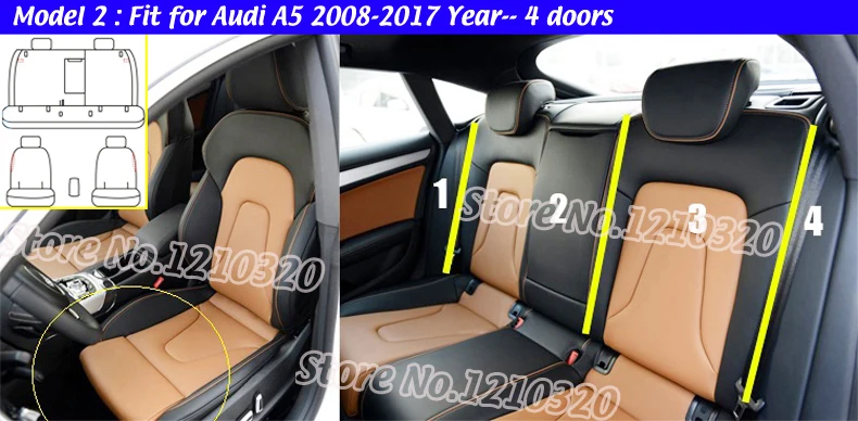 Ausftorer из воловьей кожи чехлы для сидений автомобиля Audi A5 трансформируемый чехол для сиденья искусственного кожаные автомобильные сиденья поддерживает протектор