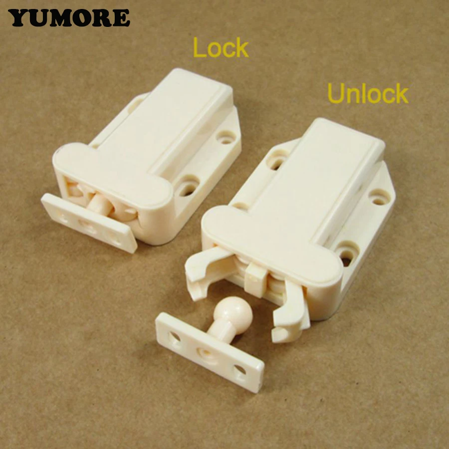 YUMORE 2PCS Push To Open Drawer Catch Touch Latch Release