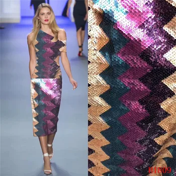 

African lace fabric high quality Multicolor french guipure lace fabric new arrival sequins lace fabric for party HJ1809-1