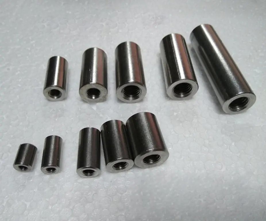 5pcs M5 screw connector nut cylinder stainless steel nuts pass through