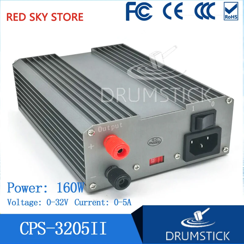 Гоферт CPS-3205 II CPS-3205II 160W(110Vac/220Vac) 0-32 V/0-5A, компактный цифровой Регулируемый источник питания постоянного тока