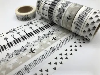 

Adhesive Tape Black love Scrapbooking washi tape DIY Craft Sticky Decorative Masking Tape,Japanese Paper jiataihe Washi Tape