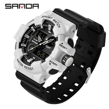 Sanda брендовые военные мужские часы Топ бренд класса люкс водонепроницаемые спортивные часы мужские S Shock кварцевые часы Relogio Masculino