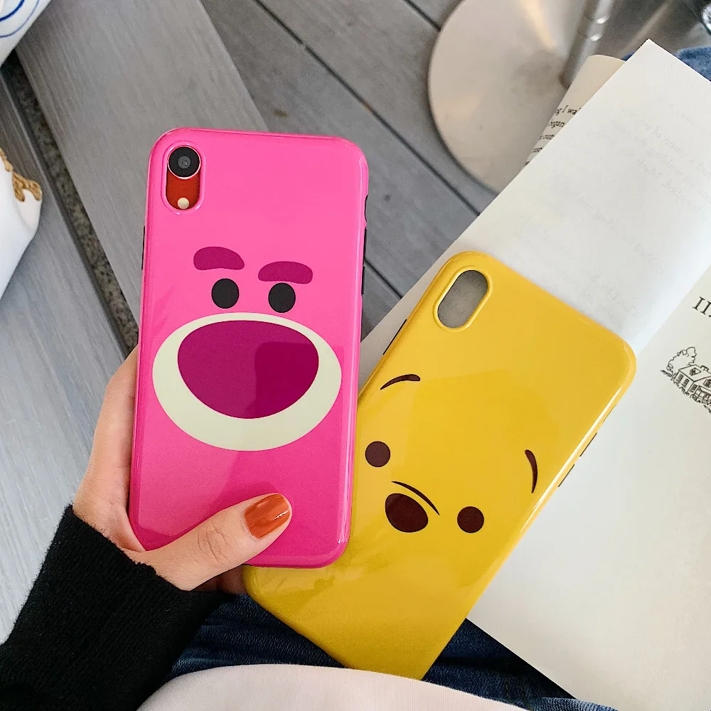 

For iphone 11 Pro Max cute cartoon Winnie Pooh LOTSO soft Mobile Phone Case for iphone 6 6s 6s 7plus 8 plus 10 X XR XS MAX cover