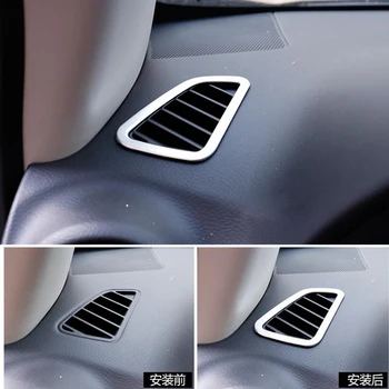 

For Nissan Terra 2018 2PCS Matte ABS Chrome Car Front Air Conditioner Vent Outlet Cover Trim Moldings Car Styling Accessories
