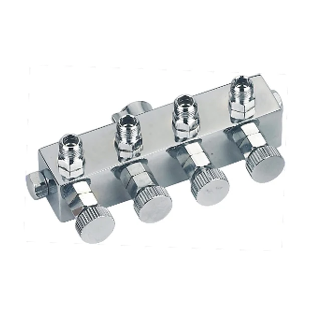 4 WAY AIRBRUSH AIR HOSE SPLITTER MANIFOLD Compressor and Regulated