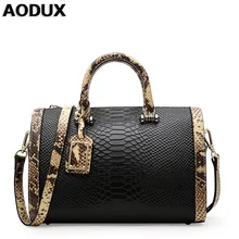 AODUX натуральная кожа женские длинные сумки с ремнем на плечо серебристого цвета фурнитура для сумочек сумки-мессенджеры черный/коричневый/темно-синий/белый