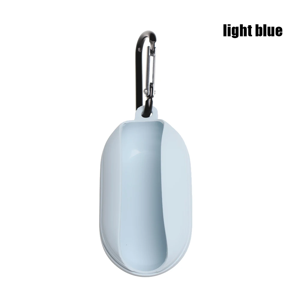 Для samsung Galaxy Buds Силиконовый чехол для наушников пылезащитный чехол с карабином для гарнитуры чехол s чехлы - Цвет: light blue