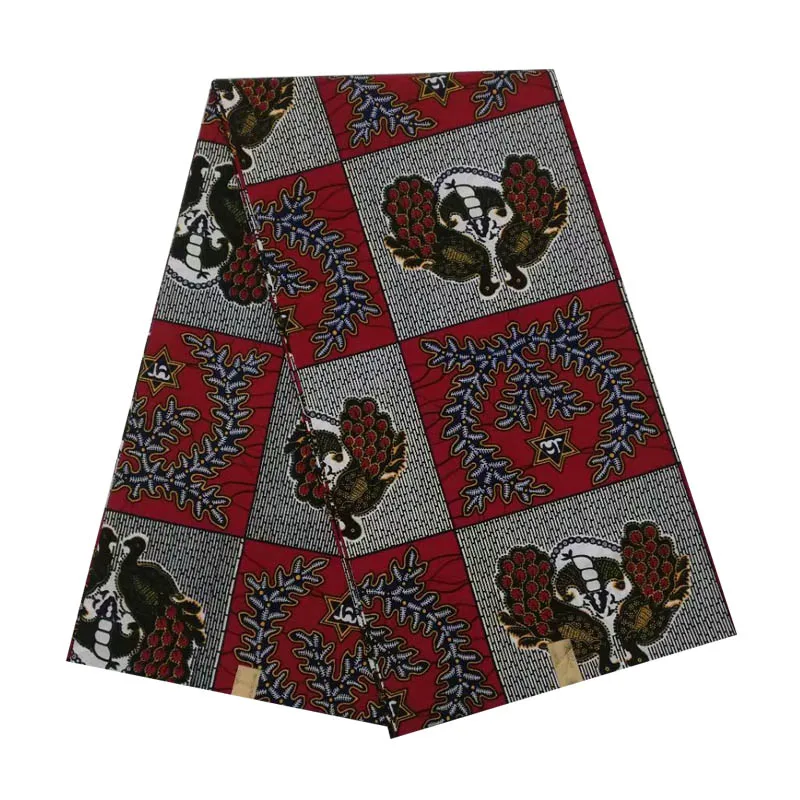 Хлопок 6 ярдов/шт воск африканская Женская дышащая мягкая восковая печатная ткань птица высокого качества дизайн V-L 618