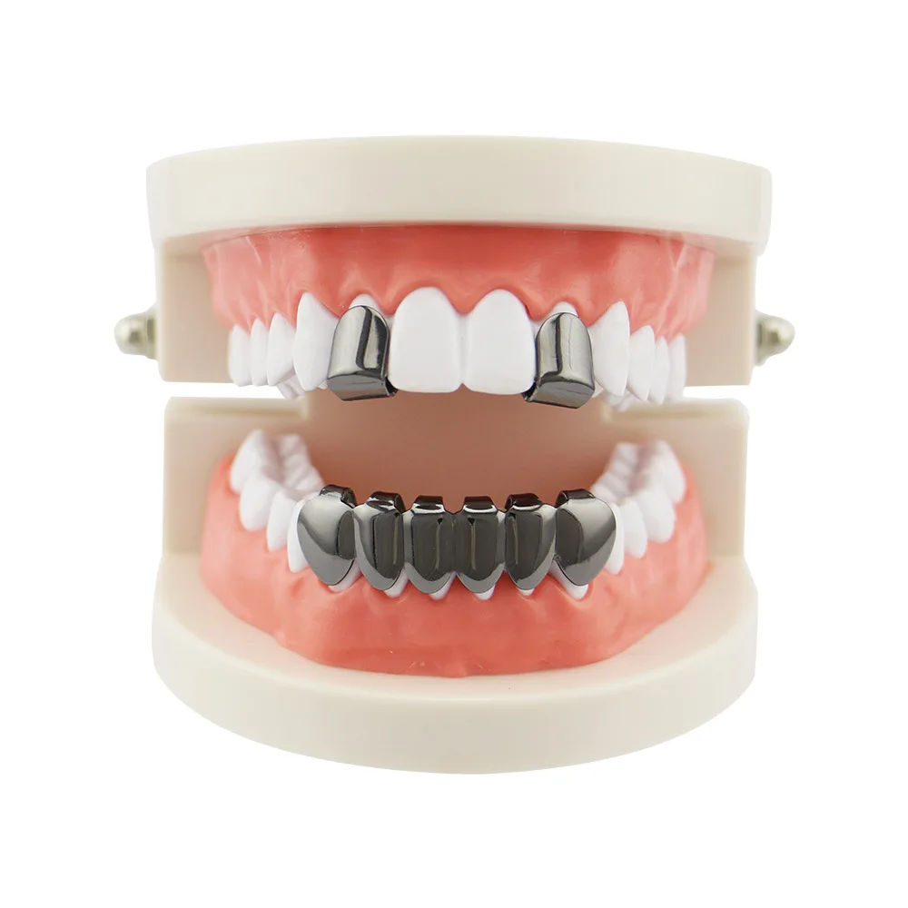 Lucky Sonny Hip Hop Teeth Dental Grills Top & Bottom Teeth Grillz Fake Tooth Caps Mouth Bijoux Halloween Party Gift Body Jewelry (5)