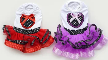 

FD33 Free shipping Summer Pet Dresses Clothes Purple Princess Tulle skirts for small dogs cats tutu Dress Costume for Chihuahua