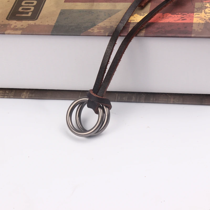 Горячие Для мужчин женщин jewelry темно коричневый Пояса из натуральной кожи Шнур