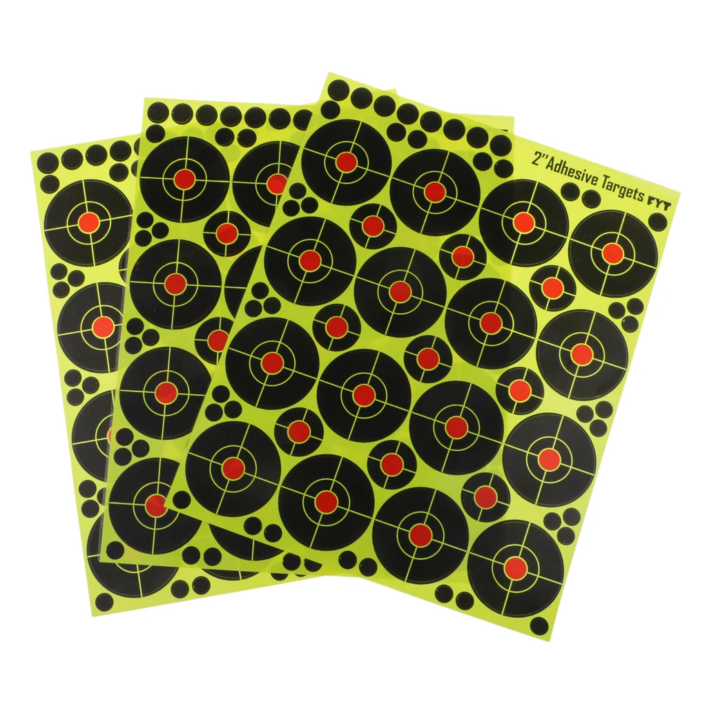 1 Roll Paper Target + 10 pcs Sheet Paper Target Self-adhesive Archery Shooting Target Stickers for Short Distance Shooting