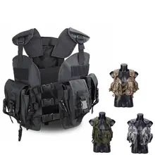 Мужские тактические охотничьи бронежилеты, боевой CS Wargame, военный камуфляж, водонепроницаемая сумка для воды, тактические Подсумки, снаряжение