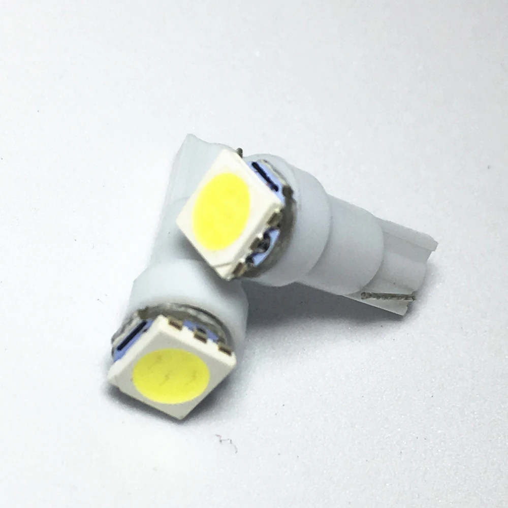 

2pcs T5 led white blue red yellow green 17 37 73 74 SMD 5050 Auto LED Lamp Car Dashboard Instrument Light Bulb 12V 10X