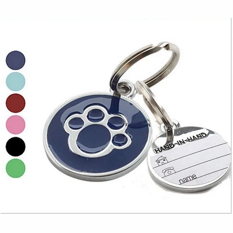 

1PC Decorative Card Anti-Lost Pet Dog Cat Name Address Label Tag Pet ID Identity Card Dog Collar Beautiful Pet Pendant