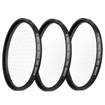 

Zomei 3 Pieces +4 +6 +8 Points Star Filter Lens Filters Kit 40.5 49 52 55 58 62 67 72 77 82mm Set for Canon Nikon DSLR Camera