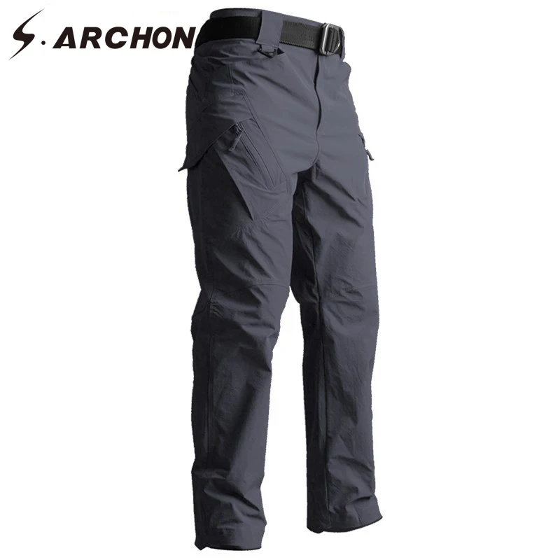 Ceny S. ARCHON IX9 taktyczne stylowe spodnie jesień wojskowe armii SWAT Combat Cargo spodnie mężczyźni dorywczo szybkie suche 3 kolory jednolity kolor, spodnie