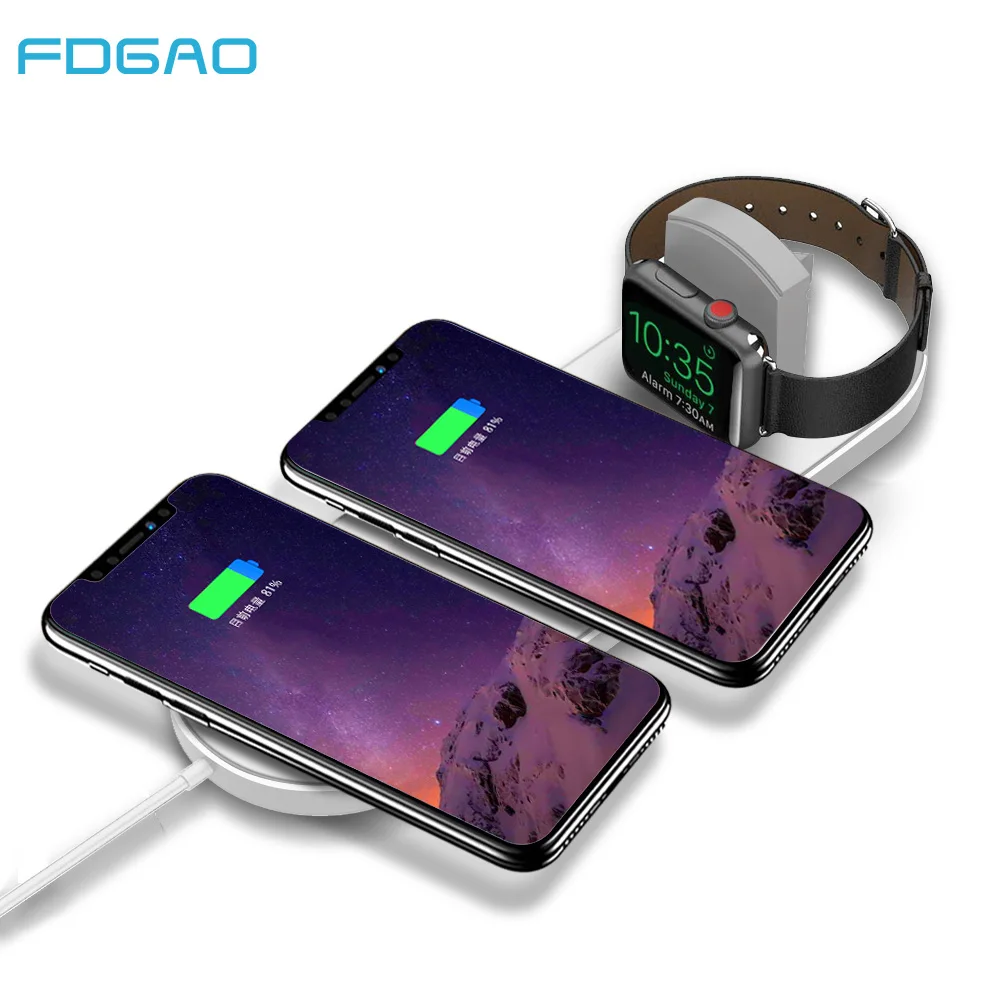FDGAO 10W Qi Wireless Charger Pad for iPhone XS Max XR X 8 Plus Apple Watch Charge Dock Fast Charging For Samsung S9 S8 Note 8 9 FDGAO 10W Qi Wireless Charger Pad for iPhone XS Max XR X 8 Plus Apple Watch Charge Dock Fast Charging For Samsung S9 S8 Note 8 9
