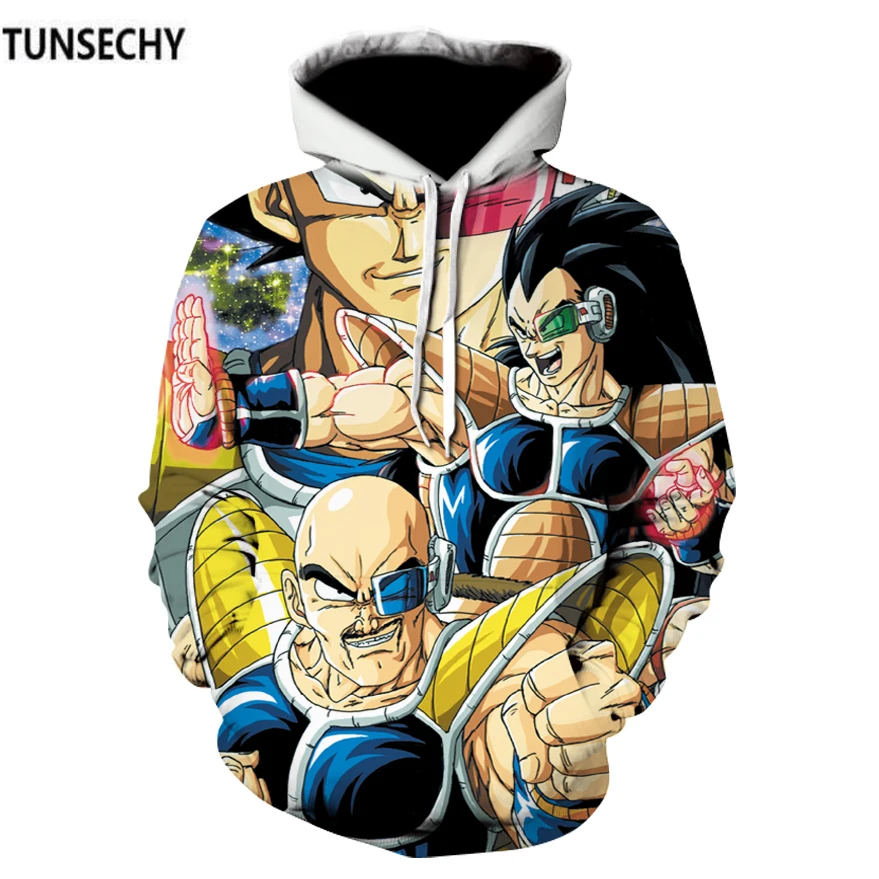TUNSECHY Аниме Драконий жемчуг Z карманные толстовки с капюшоном Kid Goku 3D для мужчин и