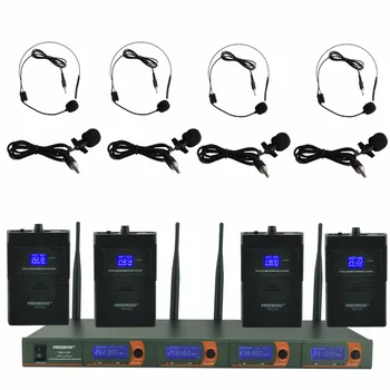 

FREEBOSS FB-V04H4 Professional Microphones VHF KTV Party Mic System 4 Headset Wireless Karaoke Microphone
