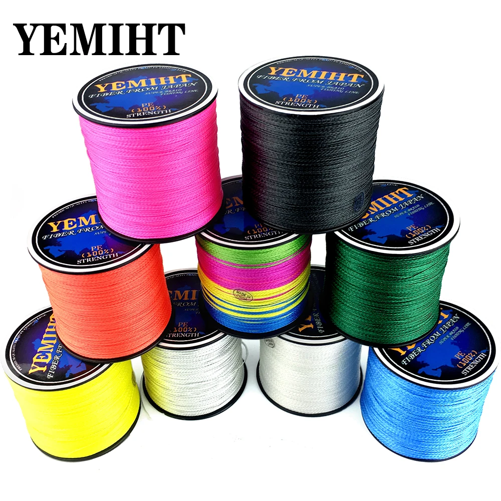 YEMIHT 500 м 547yd супер PE плетеная многофиламентная леска 10 12 18 28 35 40 50 60 80 100 120LB для ловли