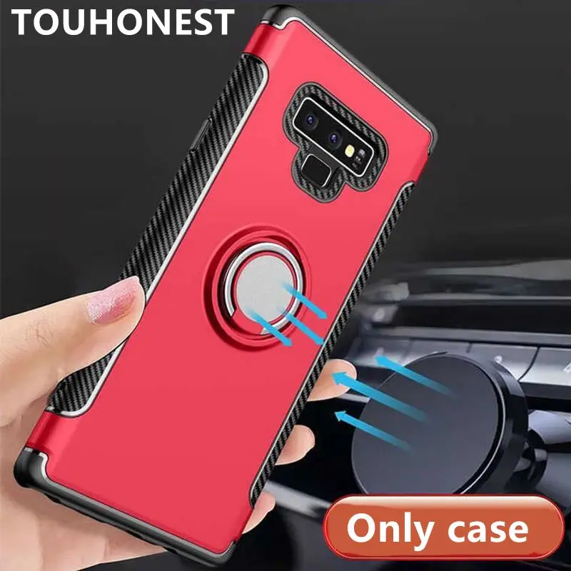 

Metal Ring Holder Shockproof Case For Samsung galaxy S9 plus Note 9 Back Cover for Note 8 S7 edge A6 J4 J6 J8 J3 J5 J7 A9 J2 Pro