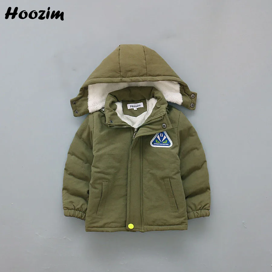 Winter Fleece Jackets For Boys 3 4 5 6 7 Years Fashion Army Green Parka ...