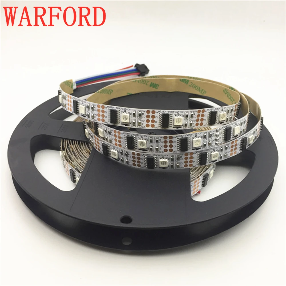 DC5V 1 m/3m/5 m WS2801 32 светодиодный s/m RGB IP67 magic индивидуально адресуемых полный Цвет чип