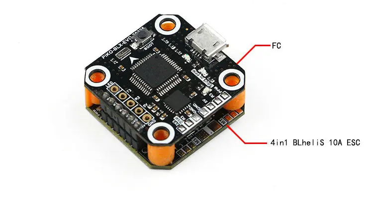 

Kingkong MATEKF411 upgrade version of FLYEGG 100 130 PIKO BLX 4 in 1 BLhelis 12A ESC Flight Controller for RC Drone Helicopter