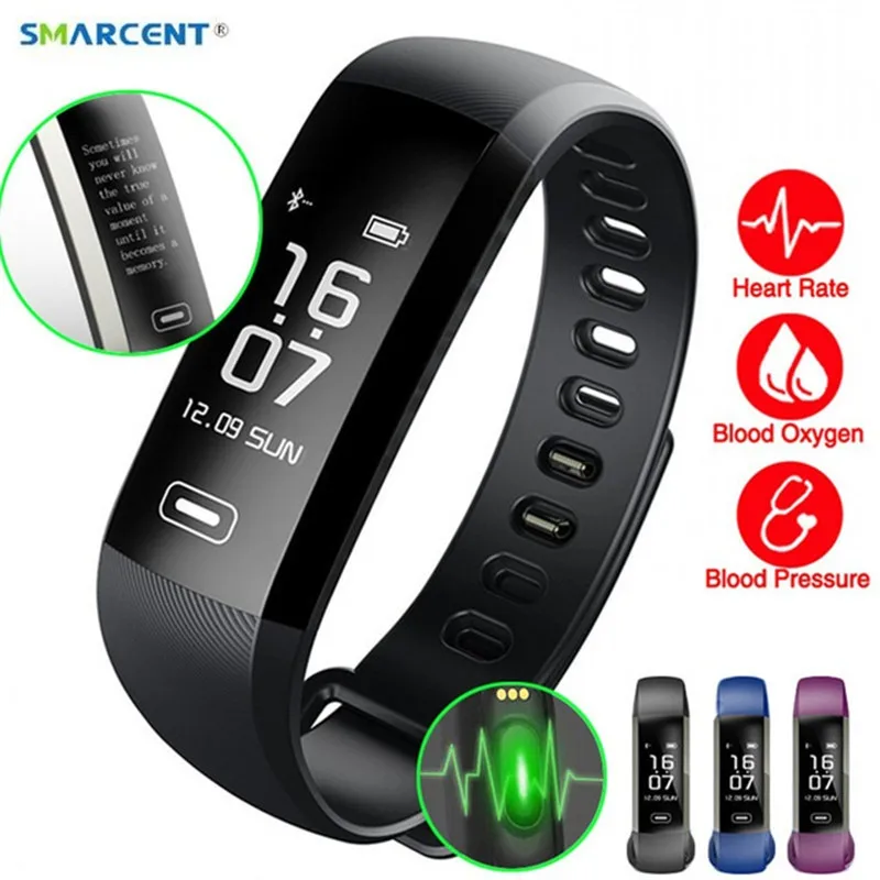 SMARCENT R5MAX M2 Pro Smart Fitness Bracelet Watch Smartband Intelligent Display Blood Pressure Blood Oxygen Heart