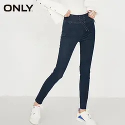 Только 2019 Весенние Новые облегающие джинсы с высокой посадкой | 118132518