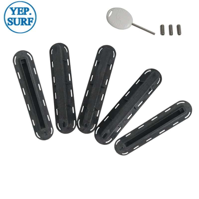 

Futures Black Fins Box with Key 5pcs per set Surfboard Colorful Future Fins Plug High Quality Surfing Fin Plugs