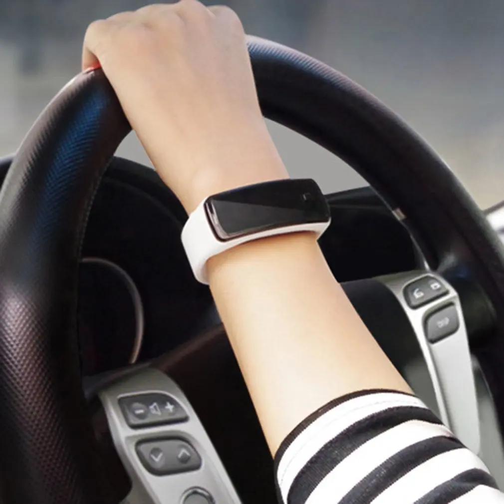 GENBOLI Креативный светодиодный силиконовый браслет легкий мягкий модный фитнес спортивный ремешок часы для мужчин и женщин Прямая поставка