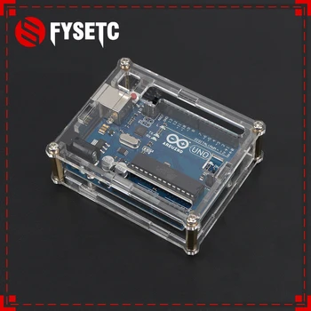 Skup UNO R3 Powłoki Akrylowe Przeźroczyste Pudełko Obudowa Przezroczysty Przypadku Powłoki Kolumna Miedzi Dla Arduino Uno R3 Moduł Tablicy
