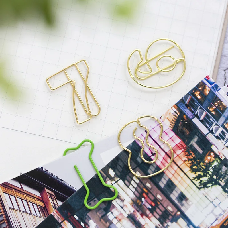 Coloffice Alloy Creative Cute Paper Clip Mini Metal Bookmark Book Clips