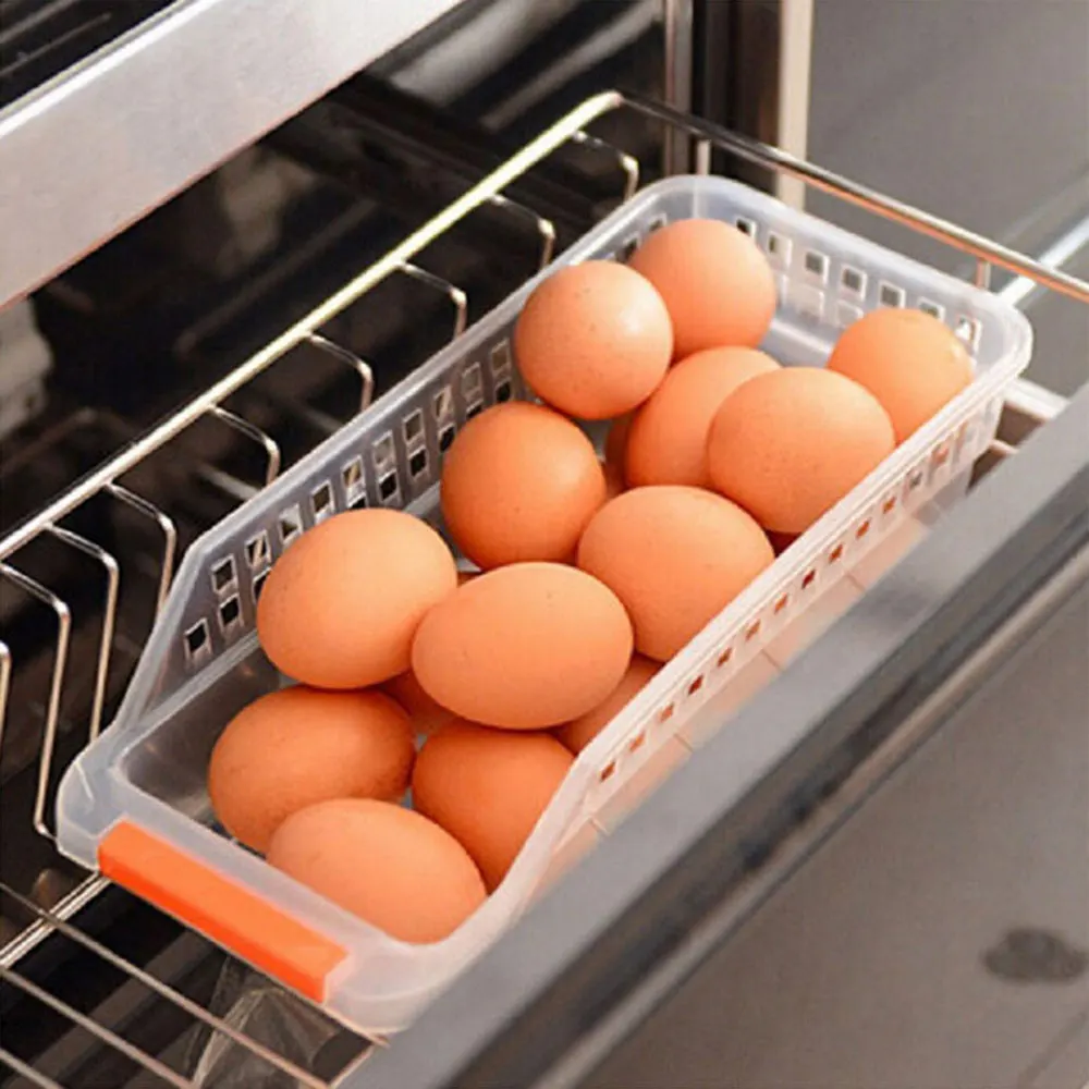 

SOLEDI Egg Container Box Kitchen Organizer ABS Practical Food Storage Admission Basket Space Saver Fridge Storage Box