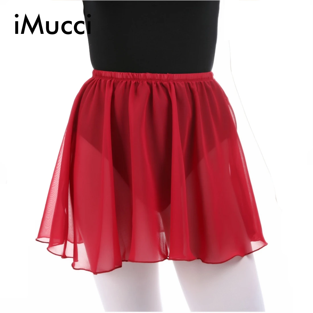 iMucci Ballet Dance Chiffon Skirt for Adult Women and Kids Girl Danceing Leotard Tutu Skirts