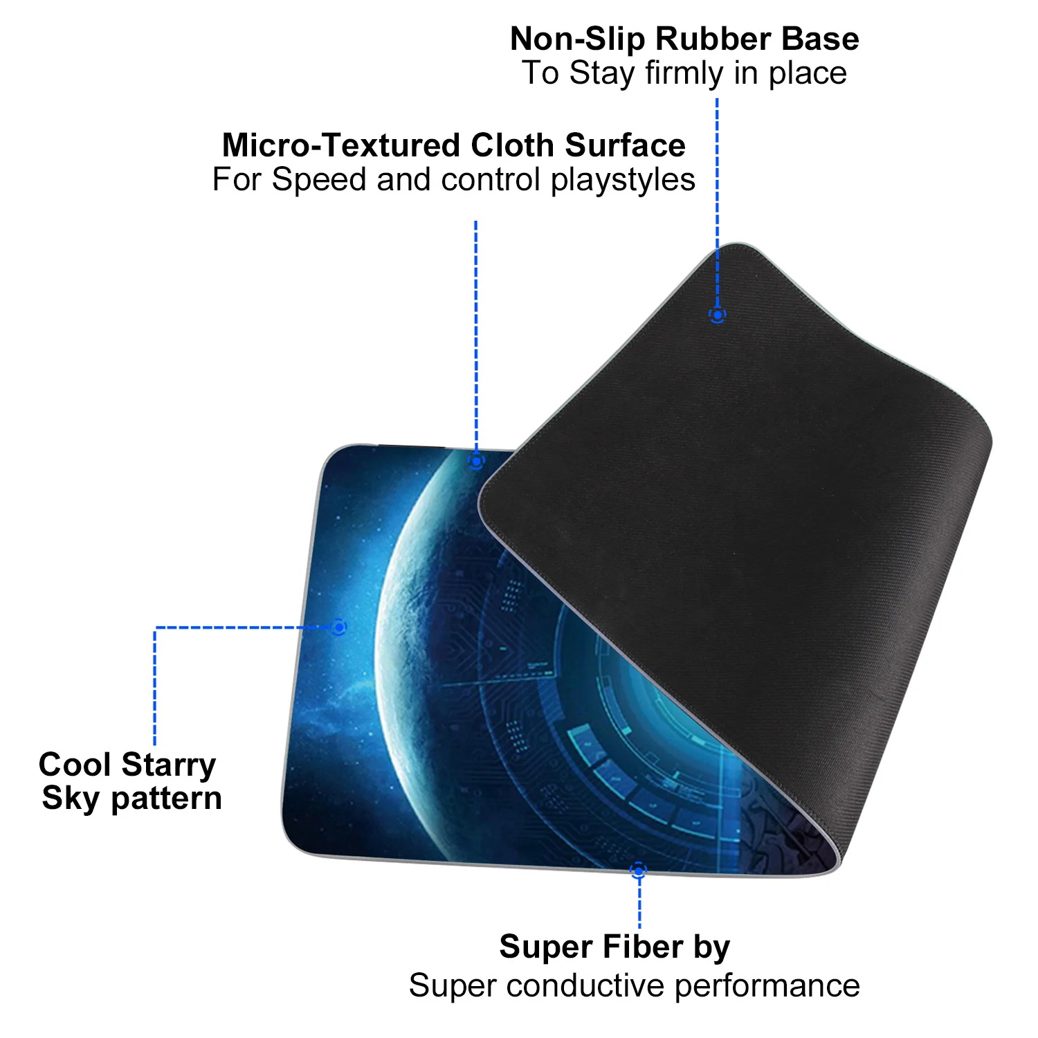  Besegad 40 x 90cm Large Size Star Non-Slip Rubber Gaming Mousepad Mouse Pad Non-Slip Laptop Compute