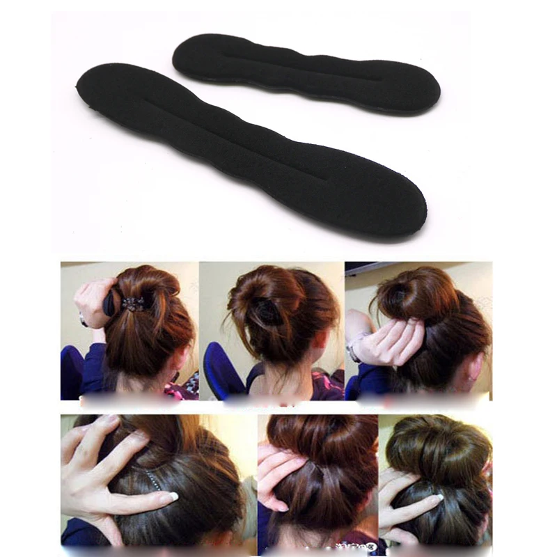 2Pcs Woman Hair Accessories Bun Hair Styling Tools Sponge Hair Braiding Tools Magic Twist Foam French Braider