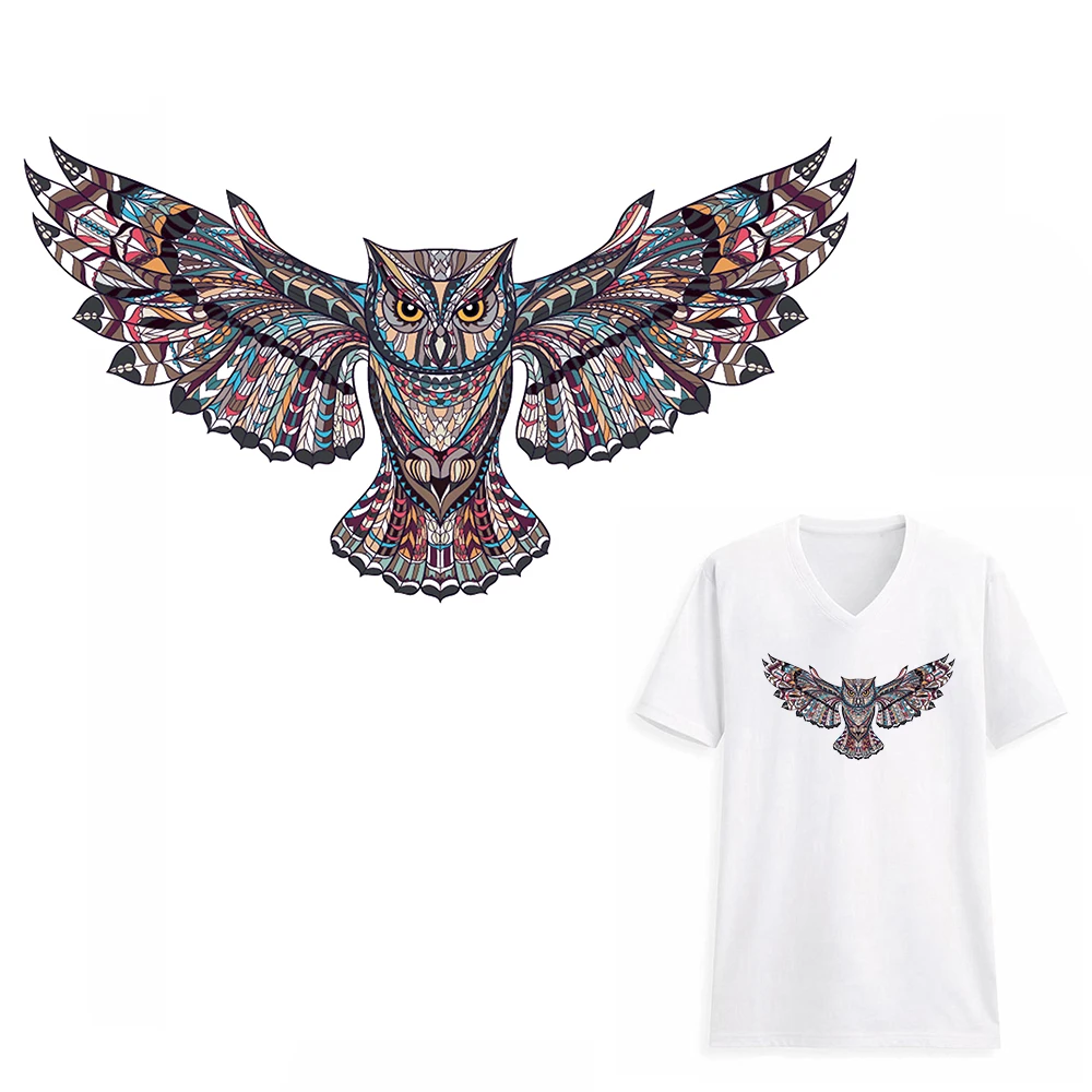 

XC Trendy 3D Owl Clothes Patches Stickers for Tops Household Iron-on Animal Parches DIY Heat Transfers Decoration Appliqued