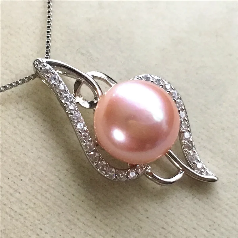 

2018 new natural real pearl 925 sterling silver women Fashion Jewelry gift pendant necklace with chain spp2018026