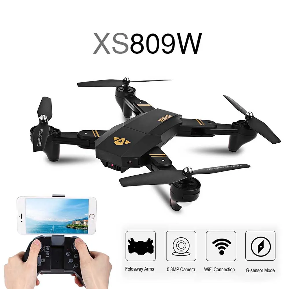 Горячие XS809W XS809HW мини Drone Складная Quadcopter с Wi Fi FPV системы HD Камера высота Удержание