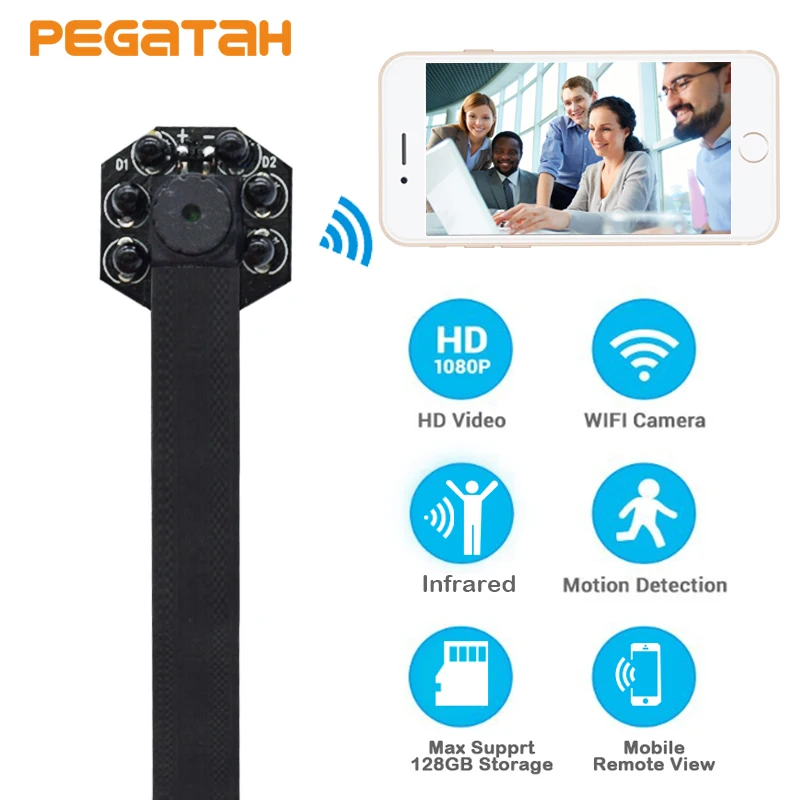

New 1080P Mini Wifi Camera P2P Motion Detection 128G TF Card slot IR Sound Video Recording Security Camera system