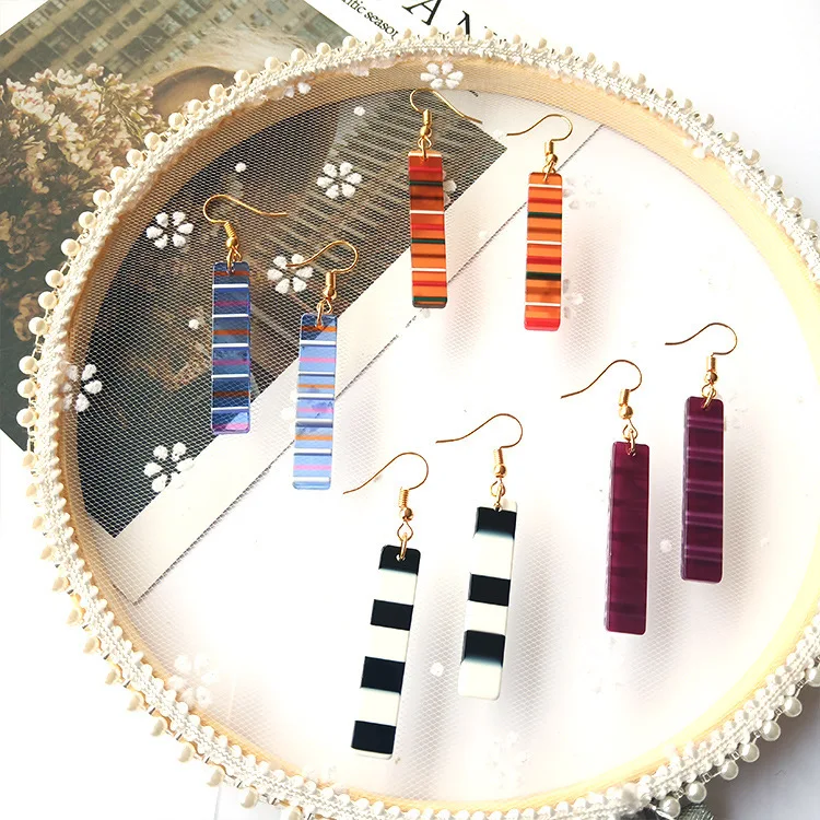 

2019 Direct Selling Stainless Steel Geometric Oorbellen Earing New Korean Fashion Earrings, Acrylic Acetate Earrings For