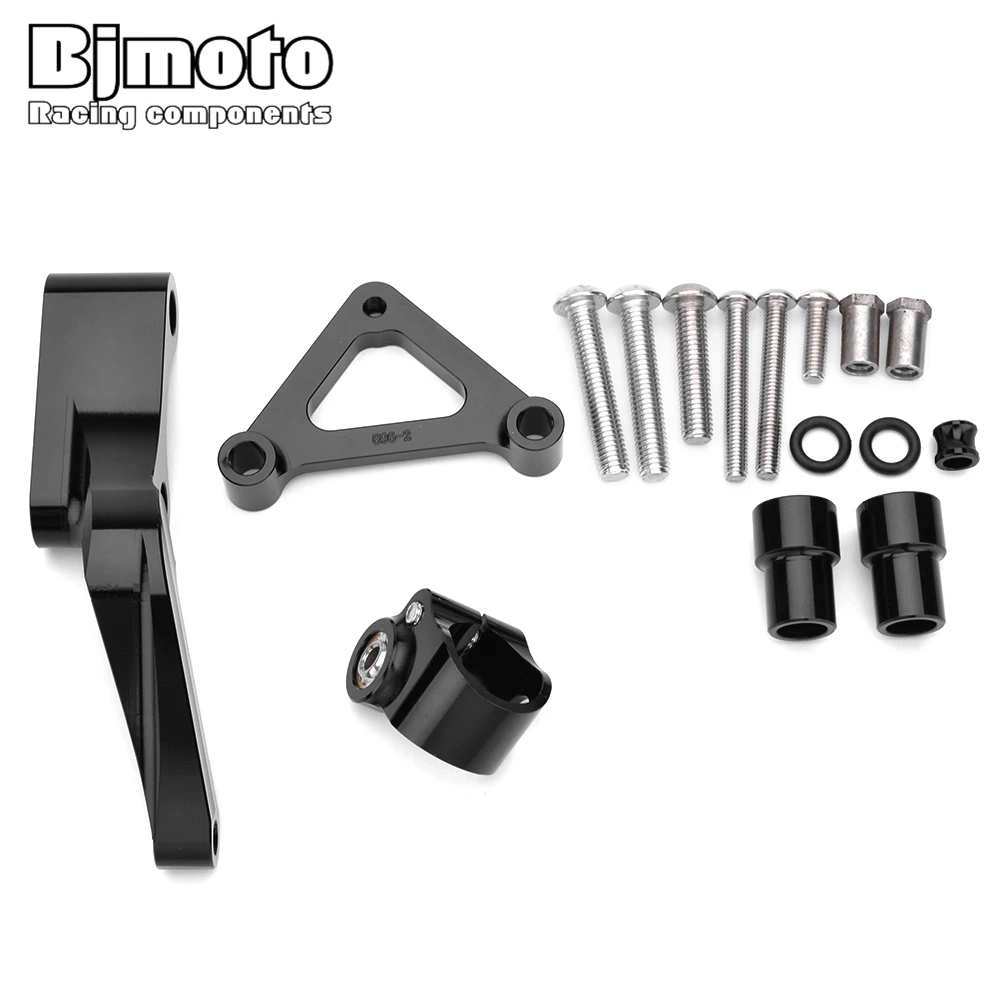 

BJMOTO For DUCATI 696 796 795 CNC Aluminum Adjustable Steering Stabilize Damper Bracket Mount Support Kit